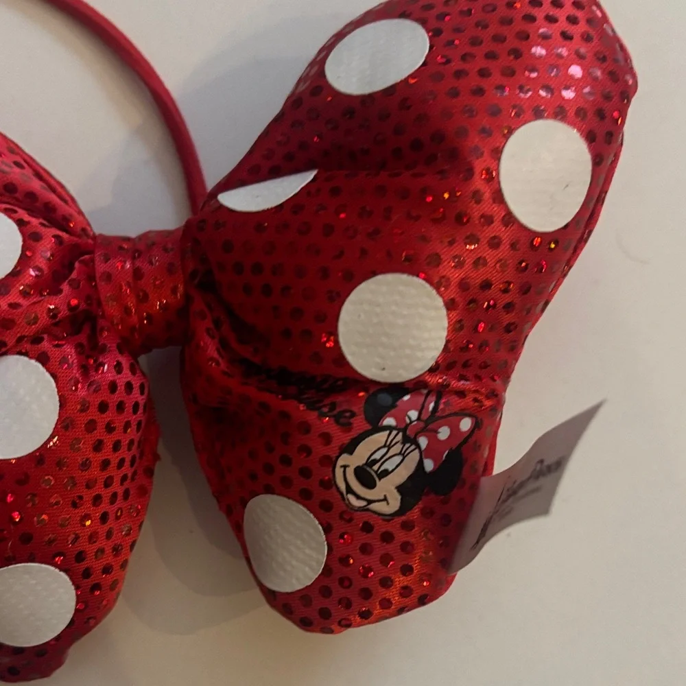 Disney Red and White Minnie Mouse Sequin Bow